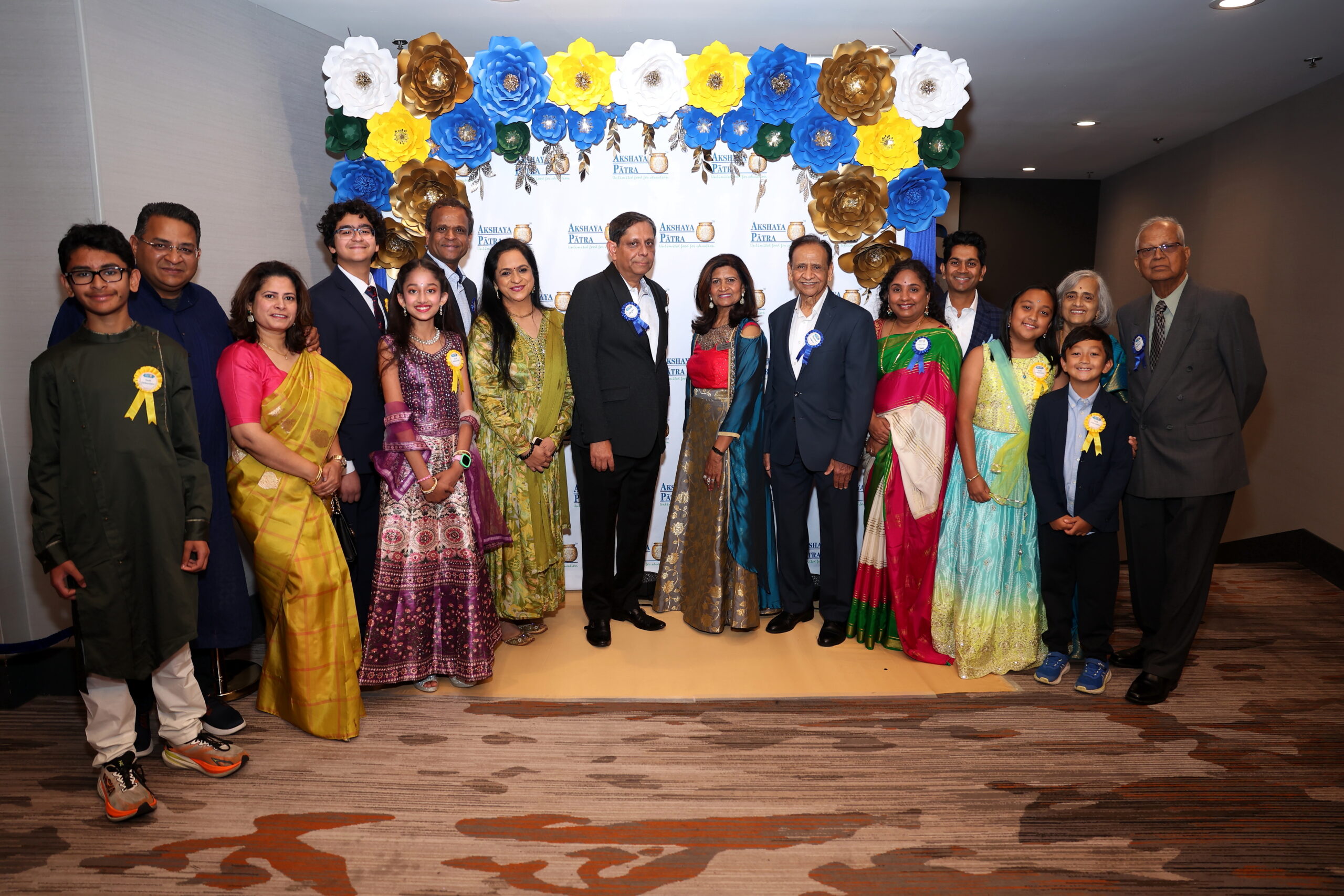 Group photo with volunteers